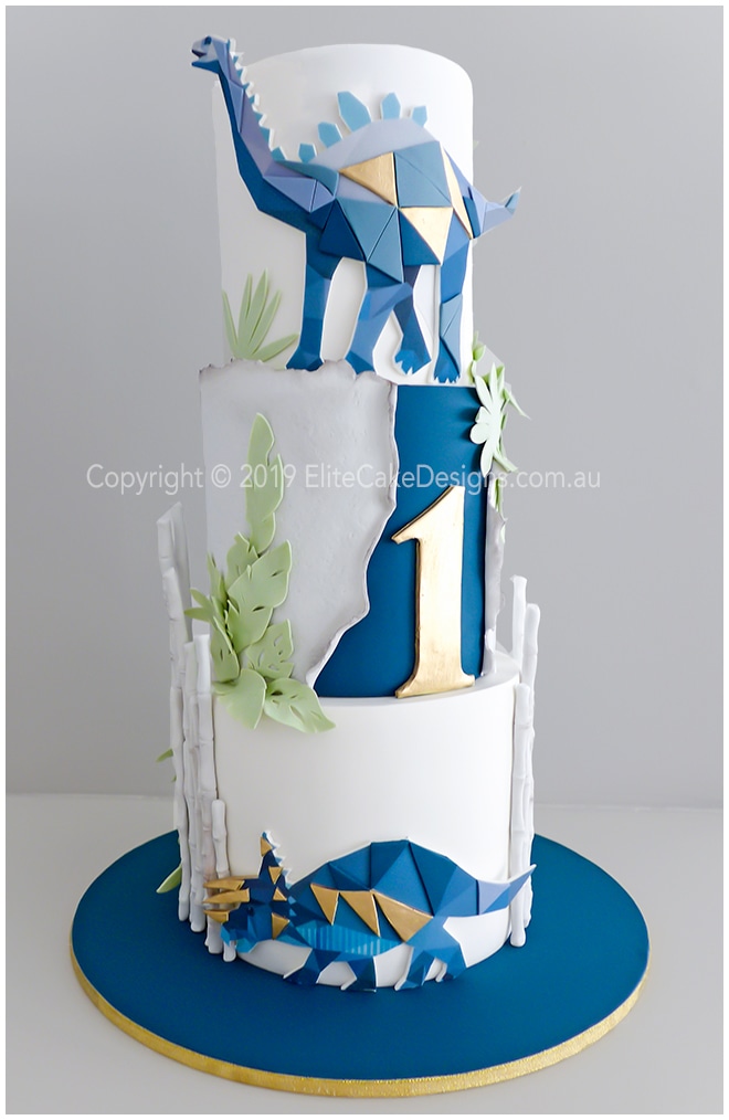 Dinosaur theme childrens Birthday cake